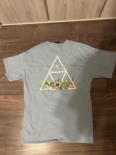 HUF ライトブルー フラワーグラフィック Tシャツ Lサイズのサムネイル