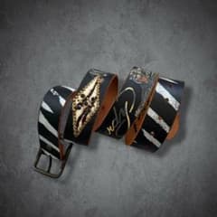 【ellxxxxx】Ed Hardy スタッズ 毛皮 レザー ベルト ellxxxxx様専用】Ed Hardy スタッズ 毛皮 レザー ベルト - メルカリ