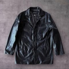 BANANA REPUBLIC ブラックレザーカーコート90s M 90s BANANA REPUBLIC レザー カーコート ブラック 黒 M - メルカリ