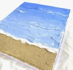 テクスチャーアート☆海 波☆パネルアートのサムネイル