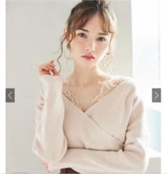 GRL レースドッキングカシュクールニットトップスのサムネイル