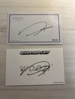 SEVENTEEN CAFE WOOZI ウジ セブチ サイン カード - メルカリ