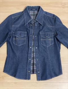 BURBERRY LONDON バーバリーロンドン チェック デニムシャツ