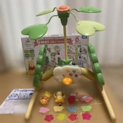 くまのプーさん6WAYジムにへんしんメリー ベビージム 部品欠品無し、作動確認済のサムネイル