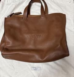 本日限定✨大幅値下げ✨【美品】VALENTINO ブラウンレザートートバッグ 