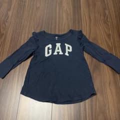 GAP ネイビー 長袖カットソー フリル付きのサムネイル