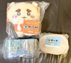 치이카와 이치 반 쿠지 봉제 인형 파우치 글라스 세트