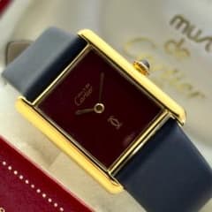 【美品】カルティエ マスト タンク ヴェルメイユ 純正尾錠 LM 手巻き 美品】カルティエ マスト タンク ヴェルメイユ 純正尾錠 LM 手巻き