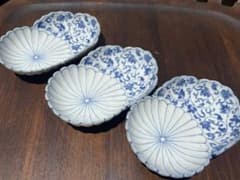 美濃焼 花風流 三洋陶器 和食器 染付菊型 取鉢揃 3枚 - メルカリ