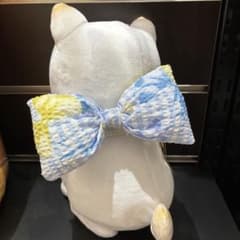 【ハンドメイド】犬 猫 首輪 ハーネス リボン チェック ペット用アクセサリーのサムネイル