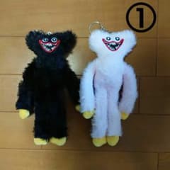 ハギーワギーキーホルダー ハギーワギー キーホルダー ブラック ピンク 2体のサムネイル