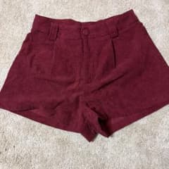 ボルドー コーデュロイ ショートパンツのサムネイル