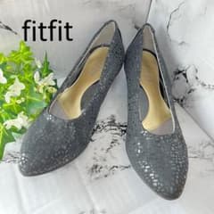 【超美品】☆fitfit☆パンプニーカー☆23.5cm☆黒のサムネイル
