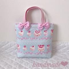 レッスンバッグ(小さめ).お道具袋♡ケーキ 柄 現品限り‼︎ - メルカリ