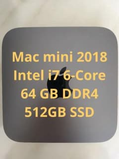 Mac mini 2018 64GB i7 6コア SSD512GB Mac mini 2018 64GB i7 6コア SSD512GB - メルカリ