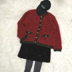 vintage ニット カーディガン 金ボタン itimi rose otoe - メルカリ