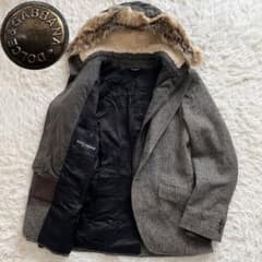 Lサイズ DOLCE&GABBANA レイヤード フーデット ツイードジャケット 