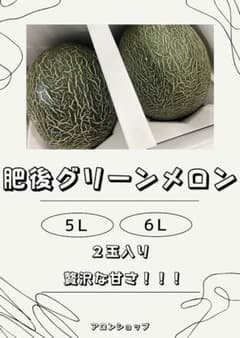 限定販売！『肥後グリーンメロン』5-6Lサイズ（2玉）メロン 果物 送料無料のサムネイル