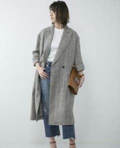 極美品・近年✨ドゥーズィエムクラス　Glen Check coat　リネン100 美品】ドゥーズィエムクラス Glen Check coat リネン100 - メルカリ