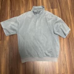 CLEL ハーフジップ 半袖Tシャツ ブルーグレーのサムネイル