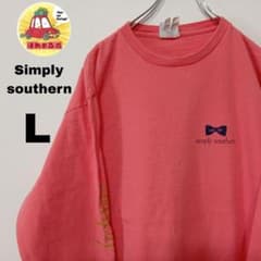 usa古着 Simply southern　ロングTシャツ　L　ピンク