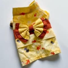 犬の服　黄色の金魚柄がかわいい浴衣　サイズXSのサムネイル