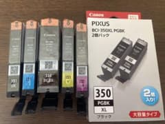 Canon BCI-350XLPGBK2P ＋351BK＋C＋PGBK＋Y＋Mのサムネイル