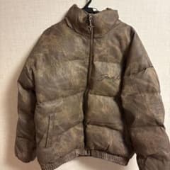 CAMOUFLAGE PU LEATHER PUFFER JACKETのサムネイル