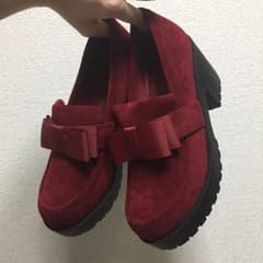 【未使用】厚底ローファー ベロア素材のサムネイル