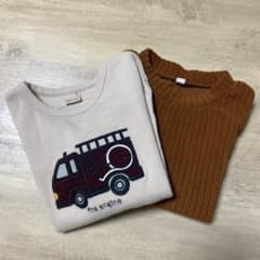 プティマイン　はたらく車　トレーナー　110 2点セットのサムネイル