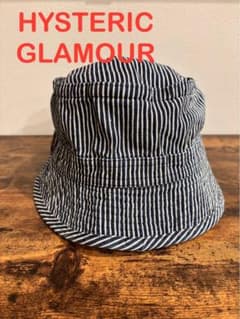 [HYSTERIC GLAMOUR] 가격 인하 협상 OK 스트라이프 버킷 모자