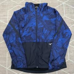 Mizuno フード付き青パターンジャケット 上下 - メルカリ