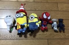 ミニオン・スパイダーマン・ムーンキーホルダー、マスコット、6点セットのサムネイル