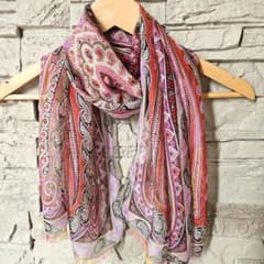ETRO エトロ ストール ピンク系 ペイズリー E1 - メルカリ