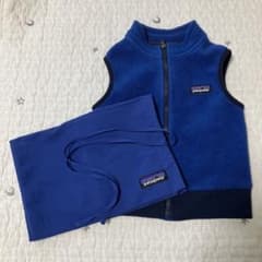 【最終値下げ】Patagonia キッズ フリースベスト ブルー 85cmのサムネイル