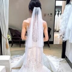 KURAUDIA ウェディングベール SHP1113 ホワイトビーズ装飾　結婚式のサムネイル