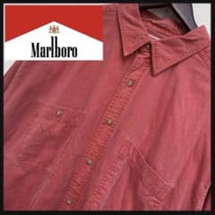 90's★Marlboro★マルボロ★ヴィンテージ★コットンツイルシャツ★XL