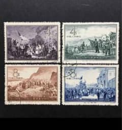 中国切手 紀41 人民解放軍建軍30周年 1957年 4種完 注文消す品のサムネイル