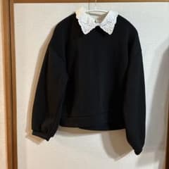 COLZA 襟付き 長袖カットソー ブラック Lのサムネイル