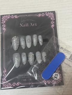 グレーネイルチップセット（XSサイズ）のサムネイル