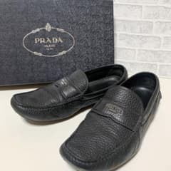 PRADA ブラックレザー ドライビングシューズ 27センチ プラダ メンズのサムネイル