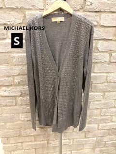MICHAEL KORS スタッズ カーディガン グレー S カシミヤ混のサムネイル