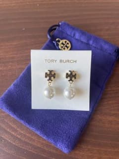 TORY BURCH LOGO PEARL DROP EARRINGのサムネイル
