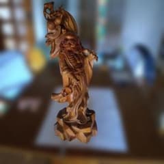No.3538 木彫り 達磨大師 彫刻 置物 60cm - メルカリ