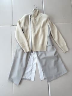 超美品Sacaiコート23AWニットレイヤード - メルカリ