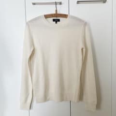 Theory セオリー 長袖ニット カシミア100% ホワイト - メルカリ