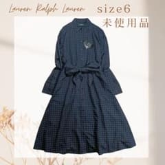 ローレンラルフローレン ベルト付 シャツワンピース サイズ6 タグあり