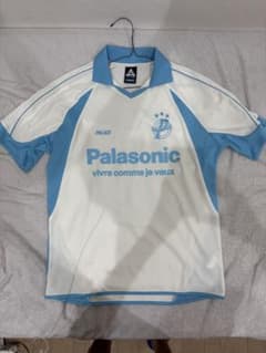 PALACE Palasonic サッカーシャツ ホワイト ブルー M PALACE Palasonic サッカーシャツ ホワイト ブルー M | Mercari