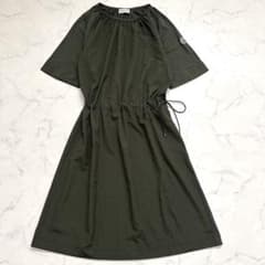 極美品✨モンクレール 半袖ワンピース ロゴワッペン ドローコード