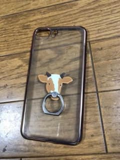 iPhoneケース 牛スマホリング 茶のサムネイル